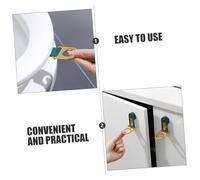 FUTUREORYY 4pcs Toilet Seat Cover Handles Plastic HIPS Toilet Lid Lifters with Suction Cup and Adhesive Fixing Multi-use Potty Cover Pull Rings for Bathroom and Drawer Use