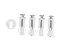 FUTUREORYY 4pcs Toilet Seat Hinge Bolts Replacement Kit Nylon and Stainless Steel Toilet Cover Screws with Washers Fixings for Stable Bathroom Seat Installation