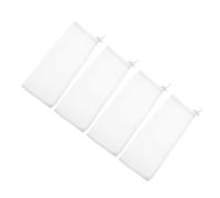FUTUREORYY 4pcs White Polyester Mesh Bird Feeding Sack Durable Hanging Finch Feeder Kit for Outdoor Garden Birds Easy to Install Secure Drawstring Closure Suitable for Goldfinches and