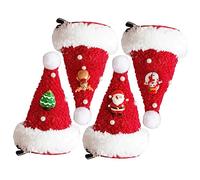 FUTUREORYY 4pcs Xmas Hair Clips Santa Hat Hairpins for Festive Headdress Accessories for Christmas Parties Charming Holiday Hair Decoration