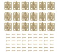 FUTUREORYY 50 Sets Mini Bird House Hinges with Screws Small Folding Iron Hinges for Jewelry Box DIY Smooth Surface Antique Cabinet Accessory for Small Boxes and Crafts
