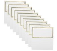 FUTUREORYY 50pcs Gold Foil Place Cards for Party Wear Resistant Tent Table Name Cards for Wedding Banquet Smooth Writable Seating Signs for Elegant Table Setting