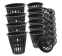 FUTUREORYY 50Pcs Hydroponic Net Pots Plastic Nursery Planting Baskets for Outdoor Garden Plants Vegetable Growing Cups Mesh Planters for Root Aeration and Nutrient Absorption