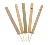 FUTUREORYY 5pcs Bamboo Bird Call Flute Lightweight Natural Material Easy to Use Mouthpiece for Outdoor Adventures Gardens Hiking Trails Consistent Sound Quality