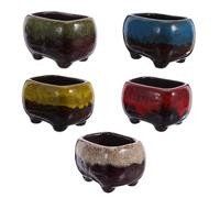 FUTUREORYY 5pcs Cute Planter Home Decor Room Decor Aesthetic Small Ceramic Flower Pot Vintage Ceramic Small Flowerpot Succulent Pot for Succulents Mini Planter