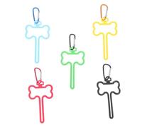 FUTUREORYY 5Pcs Dog Poop Bag Holder Clips Waste Carrier for Walking Outdoor Use Securely Fastens Dog Poop Bags Compatible with All Leash Types and Leak-resistant Design