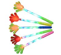 FUTUREORYY 5Pcs Glowing Hand Clappers Party Cheering Tools for Adults Lightweight Noise Makers with Bright Colors for Birthdays Sports Games Carnivals and Holiday Celebrations