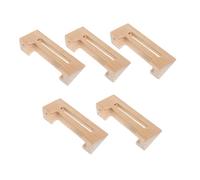 FUTUREORYY 5pcs Handmade Sanxian Bridge Hollow Aged Bamboo Construction Enhanced Resonance for Authentic Tone Traditional Chinese Three String Instrument Accessory