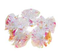 FUTUREORYY 5pcs Metallic Cat Crinkle Balls Indoor for Cats Self-teasing Interactive Play Tear-resistant Pet Exercise Balls for Hunting Instinct Stimulation