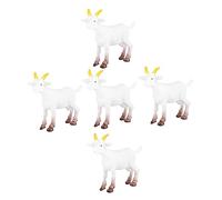 FUTUREORYY 5PCS Miniature Sheep Models Realistic PVC Farm Animal Decor for DIY Scene Micro Landscape and Educational Play