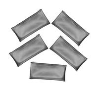 FUTUREORYY 5pcs PU Leather Microphone Carry Bag Compact Travel Zipper Pouch for Wireless Mic Storage Durable Dustproof Organizer with Easy Access for Musicians and Performers