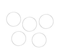FUTUREORYY 5pcs Silver Metal Rings for Dreamcatcher DIY Crafting Welded Round Hoops for Handicrafts Mandalas Wall Hangings Smooth Finish