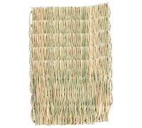 FUTUREORYY 5pcs Small Natural Woven Grass Mat Warm Bedding Pad for Rabbits Guinea Pigs Chinchillas Small Animals Four Seasons Use