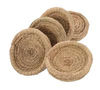 FUTUREORYY 5pcs Woven Straw Nest for Small Animals Rabbit Chicken Laying Nest Bird Sleeping Bed Natural Straw Bedding Suitable for Pet Cages and Incubation