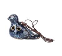 FUTUREORYY 6 Hole Ceramic Ocarina Bird Shape Ergonomic Design Easy to Learn Musical Instrument for Beginner and Professional Performer Portable Music Decor Random Color