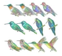 FUTUREORYY 6 Pairs Magnetic Hummingbird Window Screen Decals Anti-Collision Stickers for Home Office Cartoon Bird Ornaments for Door Curtains and Window Repair Decorative Visual Effects