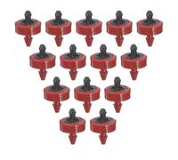 FUTUREORYY 60pcs Drip Irrigation Emitters with Pressure Regulator, Plastic Weather-Resistant Drippers for Young and Shallow Rooted Plants, Low Flow Release for Outdoor Use and Courtyards