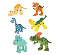FUTUREORYY 6Pcs Artificial Dinosaur Plastic Cartoon Animal Models Educational Teaching Figures for Safe Learning Gift