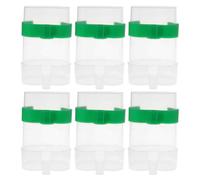 FUTUREORYY 6pcs Automatic Bird Water Dispenser for Parrots Budgies Cockatiels Lovebirds with No Mess Design Transparent Cage Feeder for Healthy Hydration and Easy Cleaning