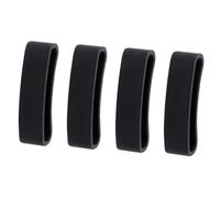 FUTUREORYY 6pcs Black Rubber Watch Band Keeper Fastener Replacement Strap Holder Lightweight and Easy to Install for Smartwatch Bands