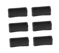FUTUREORYY 6Pcs Black Watch Strap Rings Replacement Parts Lightweight Silicone Watch Band Loops Keeper for Broken Strap Fixing Compatible with Bands