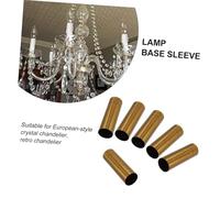 FUTUREORYY 6pcs Chandelier Base Covers Sleeves Material Lighting Accessories for Crystal Candle Lamps Easy Installation Wear-Resistant Replacement for Elegant Fixture Maintenance
