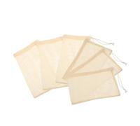 FUTUREORYY 6pcs Cotton Mesh Fruits Storage Pouch Tote Pouch Cotton Bags for Shopping Keep Fresh Reusable