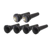 FUTUREORYY 6pcs Ebony Violin Tailpiece Pegs Fisheye Non Fisheye Designs Durable Endpins for All Violin Brands Reliable Replacement Spare Parts for Enhanced Performance