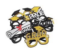 FUTUREORYY 6Pcs Graduation Theme Glasses Photo Props Ornaments for Graduation Celebrations Comfortable Lightweight Eyewear for Memorable Photo Booth Moments