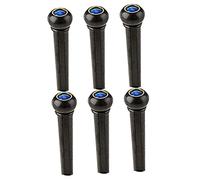 FUTUREORYY 6Pcs Guitar Bridge Pins with Blue Cat Eye Inlay Durable String Fixing Pegs for Acoustic Folk Guitars Easy Installation Replacement Accessories