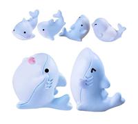 FUTUREORYY 6pcs Mini Resin Shark Figurines Small Animal Figures Ocean Decor for Micro Landscape Garden Party Favors with Intricate Detailing