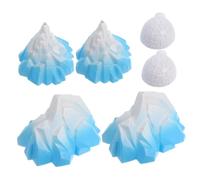 FUTUREORYY 6pcs Miniature Iceberg Model Set for Aquarium Decoration with Realistic Polar Ice House Figurines, Made of Sturdy Pvc and Foam, Resistant to Fading and Deformation, for Tabletop