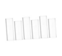 FUTUREORYY 6pcs Transparent Glass Guitar Slides for Electric Bass Acoustic Guitar Finger Slider Accessories Stable Grip for Accurate Sound Projection and Comfortable Extended Use