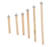 FUTUREORYY 6pcs Wooden Bird Perch for Parrots Parakeets and Cockatiels Safe Smooth Easy to Install Perches for Bird Cage Toy and Exercise