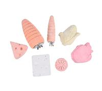 FUTUREORYY 7Pcs Calcium Chew Stones for Small Pets Rabbit Hamster Treat Healthy Molar Grinding Fun for Care Chewing Activity Safe
