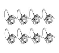 FUTUREORYY 8 Pieces Adjustable Stainless Steel Thumb Picks for Banjo and Guitar, Hollowed Metal Finger Plectrum Set in Silver, Smooth Plectrum Suitable for String Instrument Players