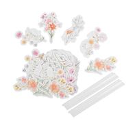 FUTUREORYY 80pcs Wildflower Floral Cupcake Toppers Versatile Reusable Cake Insert Decorations for Birthday Wedding Anniversary Party Celebration