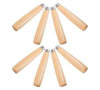 FUTUREORYY 8pcs 3mm Inner Diameter Wooden File Handle Replacement Grip Set for Hand Tools, Small Woodworking Tool Accessories for Home DIY and Crafting