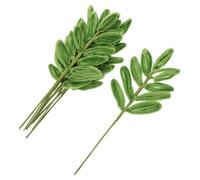 FUTUREORYY 8pcs Green Chenille Stem Pipe Cleaners for Crafts Flexible Faux Leaf Picks for Spring Table Centerpiece Vase Filler Wedding Decorations