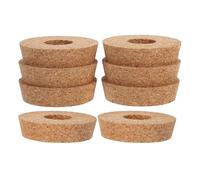 FUTUREORYY 8pcs Hydroponic Glass Planter Cork Lids with Hole Multipurpose Terrarium Jar Covers for Plant Propagation and Decorative Displays Easy to Install Cork Stoppers for Home Garden