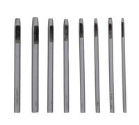 FUTUREORYY 8pcs Leather Hole Punch Tool Set Manual Belt Puncher with Ergonomic Handle Steel Hollow Cutter for Precise in Leatherwork Crafts