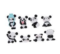 FUTUREORYY 8pcs Miniature Panda Design Cake Decor Cute Cartoon Animal Ornaments for Birthday Party Wedding Anniversary Celebration Cake Decoration