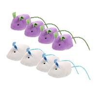 FUTUREORYY 8pcs Realistic Plush Mouse Cat Durable Interactive Bite Playthings for Kittens Random Colors for Training and Engaging Your Feline Friends Random Color