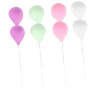 FUTUREORYY 8pcs Scale Miniature Balloons for Doll House Realistic Round and Oval Shapes Decorative Micro Landscape Accessories for Mini Garden and Terrarium DIY Random Color