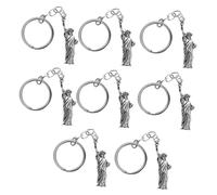 FUTUREORYY 8pcs Statue of Liberty Keychains Independence Day Party Favors Key Ring Ornaments for Backpack Purse Hanging Decor and Souvenirs