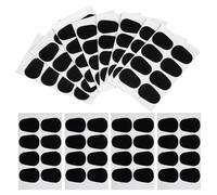FUTUREORYY 96pcs Black Oval Saxophone Mouthpiece Cushions Super Thin Non-slip Sax Bite Pads for Alto Tenor Sax Clarinet Rubber Woodwind Mouthpiece Patch Set for Enhanced Comfort and
