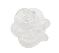 FUTUREORYY Abstract White Glass Rope Knot Decor Small Indoor Ornament for Living Bedroom Smooth Surface Artistic Craft for Party and Home Display