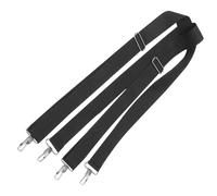 FUTUREORYY Adjustable 5cm Wide Double Shoulder Snare Drum Strap Black Marching Drum Sling Compatible with Military and Parade Use