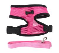 FUTUREORYY Adjustable Breathable Pet Rooster Harness with Extra-long Traction Leash for Outdoor Walking Comfortable Mesh Vest for Chickens Ducks and Geese Pink