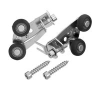 FUTUREORYY Adjustable Sliding Wardrobe Door Wheels 2Pcs - High-Strength Closet Pulley Rollers for Bedroom and Kitchen Cabinets, Anti-Roll Hanging Rollers for Sliding Door Track